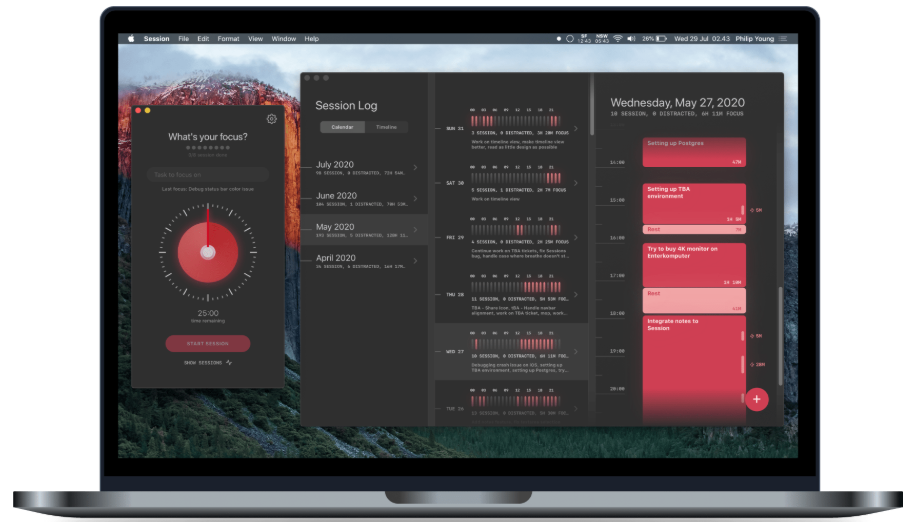 Session Pomodoro Focus Timer 